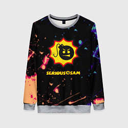 Женский свитшот Serious Sam краски текстура