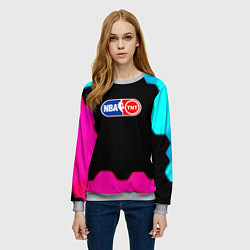 Свитшот женский NBA текстура соты, цвет: 3D-меланж — фото 2