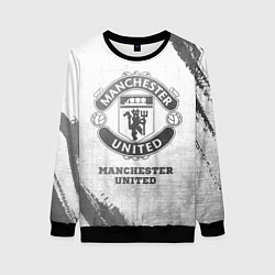 Свитшот женский Manchester United - white gradient, цвет: 3D-черный