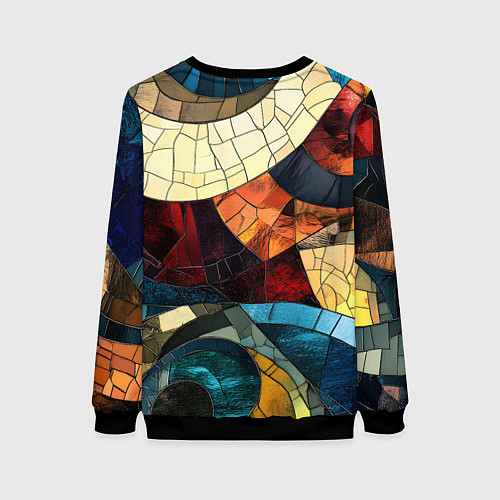 Женский свитшот Эффект мозаики / 3D-Черный – фото 2
