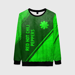 Свитшот женский Red Hot Chili Peppers - green gradient вертикально, цвет: 3D-черный