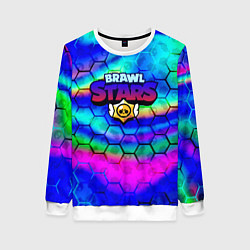 Женский свитшот Brawl stars neon gradient