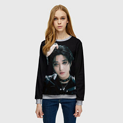 Свитшот женский Stray Kids Han Giant concept, цвет: 3D-меланж — фото 2