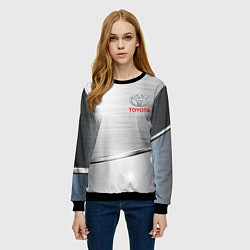 Свитшот женский Toyota metalic brend, цвет: 3D-черный — фото 2
