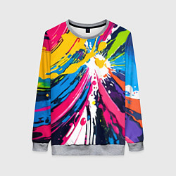 Женский свитшот Красочная абстракция - экспрессионизм