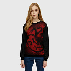 Свитшот женский Targaryen house Game of Thrones, цвет: 3D-черный — фото 2