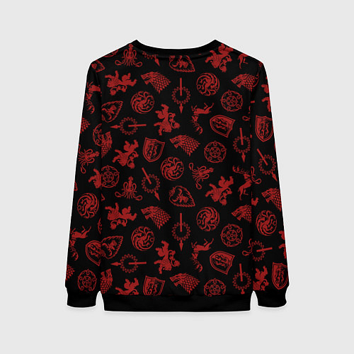 Женский свитшот Houses logo pattern Game of Thrones / 3D-Черный – фото 2