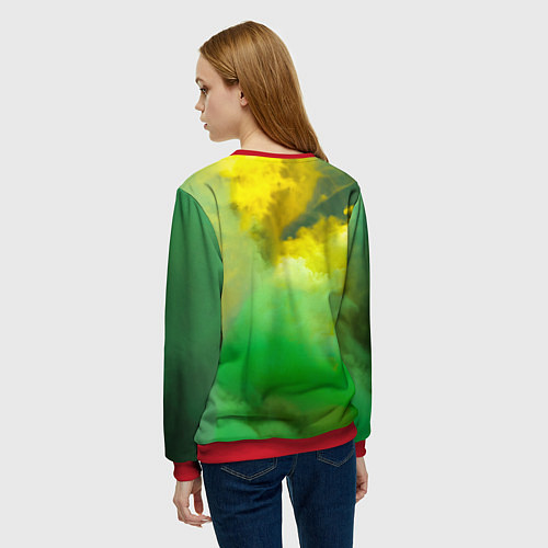 Женский свитшот Stalker 2 скелет череп / 3D-Красный – фото 4