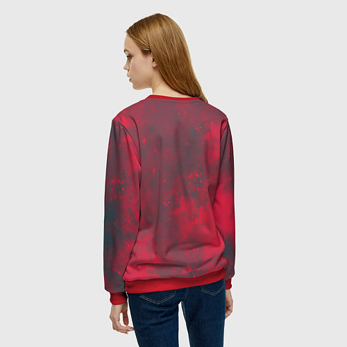 Женский свитшот Stalker 2 в противогазе / 3D-Красный – фото 4