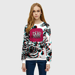 Свитшот женский Dead by april rose glitch, цвет: 3D-белый — фото 2