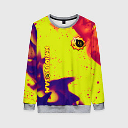 Женский свитшот Serious Sam flame yellow