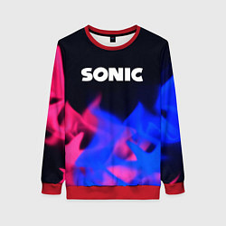 Женский свитшот Sonic neon flame