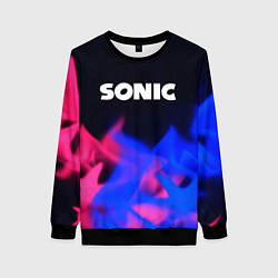 Женский свитшот Sonic neon flame