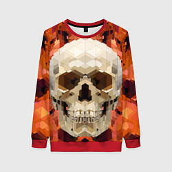 Женский свитшот Смеющийся череп паттерн