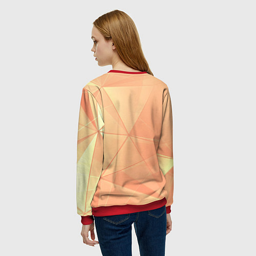 Женский свитшот Малыш Грогу / 3D-Красный – фото 4