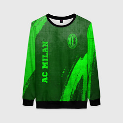 Женский свитшот AC Milan - green gradient вертикально