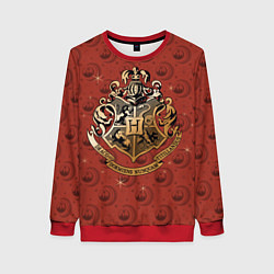 Свитшот женский Факультеты Хогвартса, цвет: 3D-красный