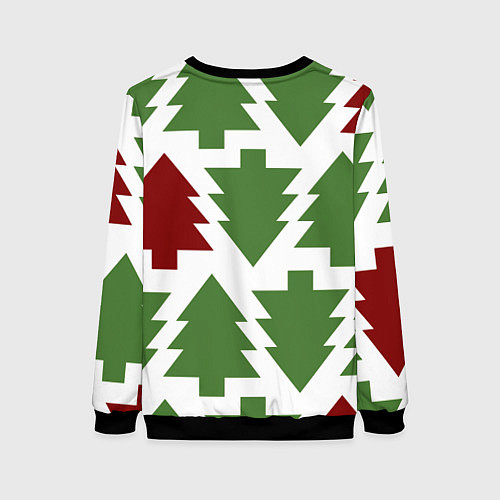 Женский свитшот Елочный новый год / 3D-Черный – фото 2