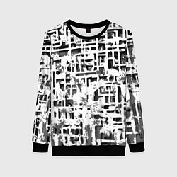 Женский свитшот Бело-чёрная абстракция