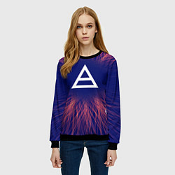 Свитшот женский Thirty Seconds to Mars red energy, цвет: 3D-черный — фото 2