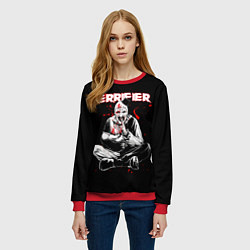Свитшот женский Terrifier clown Art, цвет: 3D-красный — фото 2