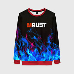 Женский свитшот Rust neon flame