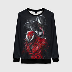 Свитшот женский Venom and Carnage, цвет: 3D-черный