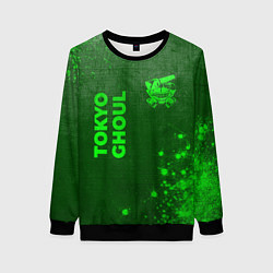 Женский свитшот Tokyo Ghoul - green gradient вертикально