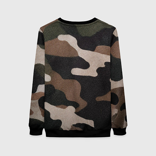 Женский свитшот Армейский камуфляж / 3D-Черный – фото 2