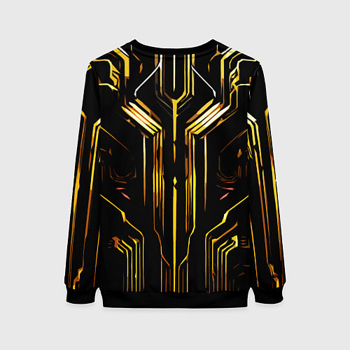 Женский свитшот Золотые полосы на чёрном фоне / 3D-Черный – фото 2