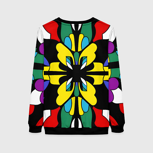 Женский свитшот Яркий калейдоскоп / 3D-Черный – фото 2