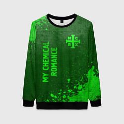 Женский свитшот My Chemical Romance - green gradient вертикально