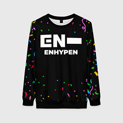 Свитшот женский Enhypen конфети, цвет: 3D-черный