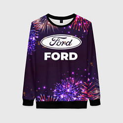 Свитшот женский Праздничный Ford, цвет: 3D-черный