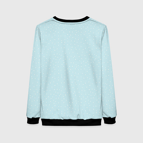 Женский свитшот Новогодний паттерн с Сантой и подарками / 3D-Черный – фото 2