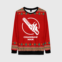 Свитшот женский Chainsaw Man new year, цвет: 3D-черный