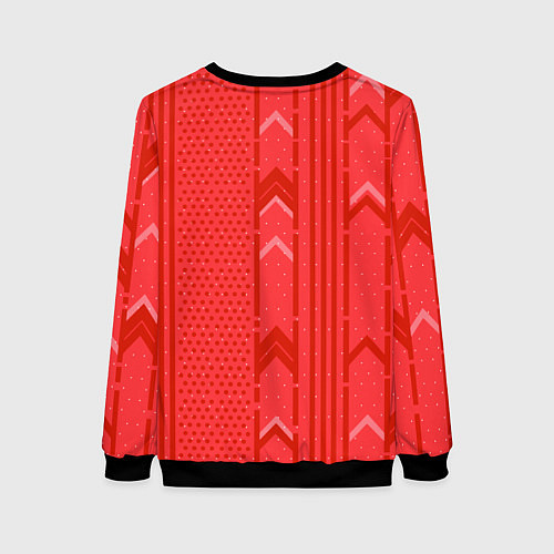 Женский свитшот Закулисье красные обои / 3D-Черный – фото 2