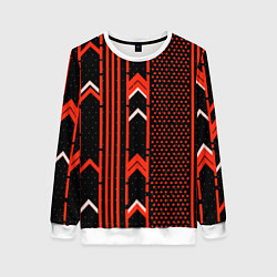 Женский свитшот Красные обои на чёрном фоне