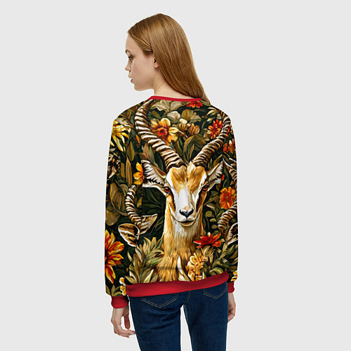 Женский свитшот Газель / 3D-Красный – фото 4