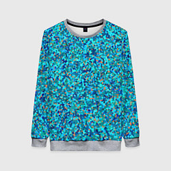 Женский свитшот Сине-голубой пуантилизм