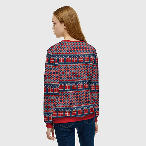 Женский свитшот Подарочные коробки / 3D-Красный – фото 4