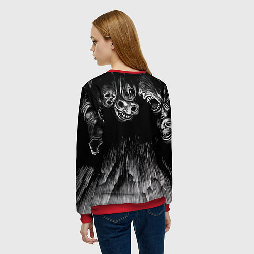 Женский свитшот Guts in the dark / 3D-Красный – фото 4