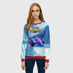 Свитшот женский Blaze the cat - team Sonic racing, цвет: 3D-красный — фото 2