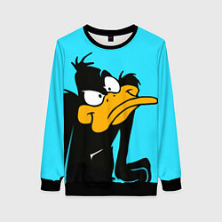 Свитшот женский Даффи Дак, цвет: 3D-черный
