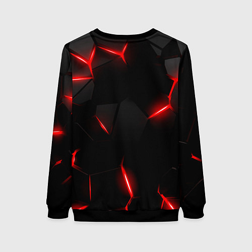 Женский свитшот Arctic Monkeys - неоново красные плиты / 3D-Черный – фото 2