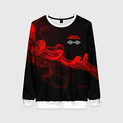 Свитшот женский Arctic Monkeys - красный дым, цвет: 3D-белый