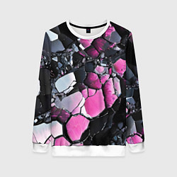 Женский свитшот Чёрно-розовый камень