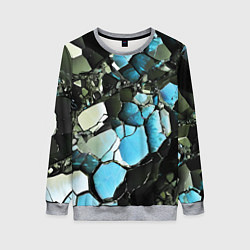 Женский свитшот Чёрно-синий камень