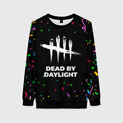 Свитшот женский Dead by Daylight конфети, цвет: 3D-черный