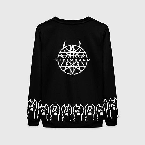 Женский свитшот Disturbed: cat rock / 3D-Черный – фото 2
